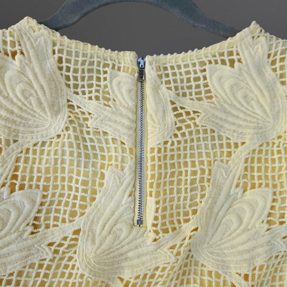 Y2K Forever 21 Yellow Lace Sleeveless Top Size M Boho Fairy Festival Summer - Picture 5 of 5